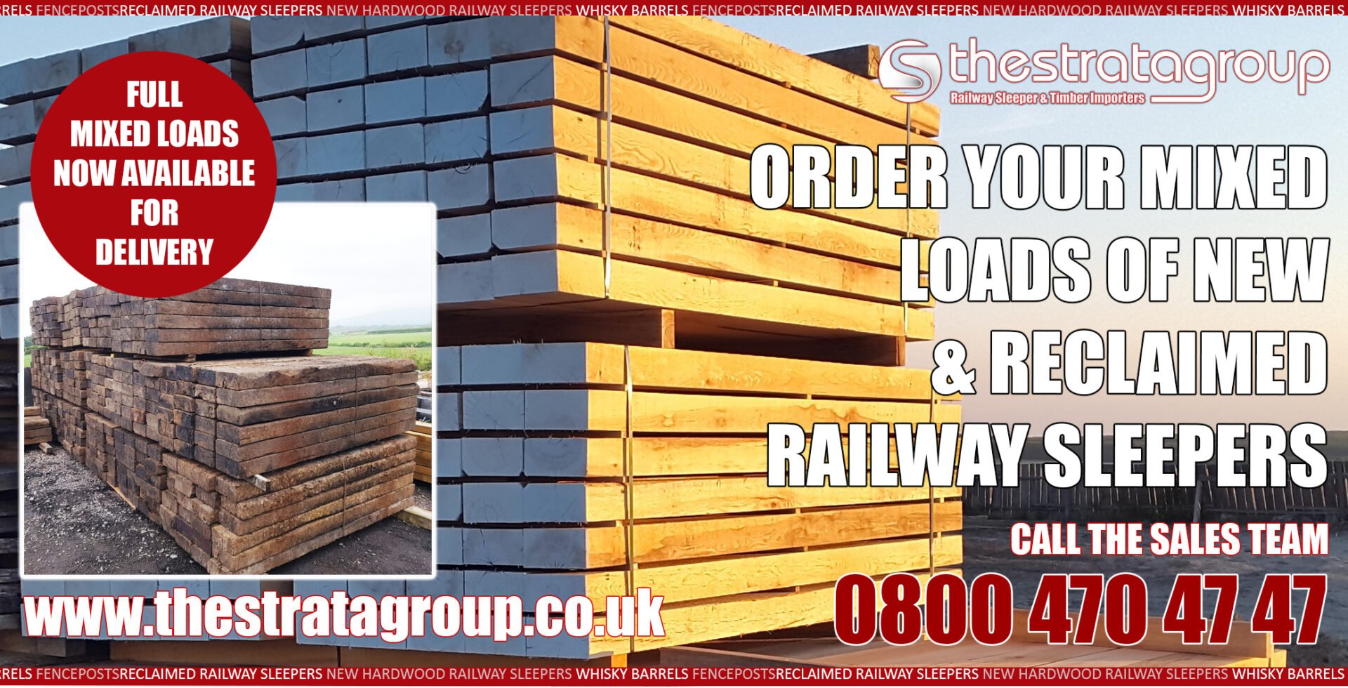 New & Reclaimed Sleepers Delivered Direct Strata Timber New / Reclaimed Railway Sleepers